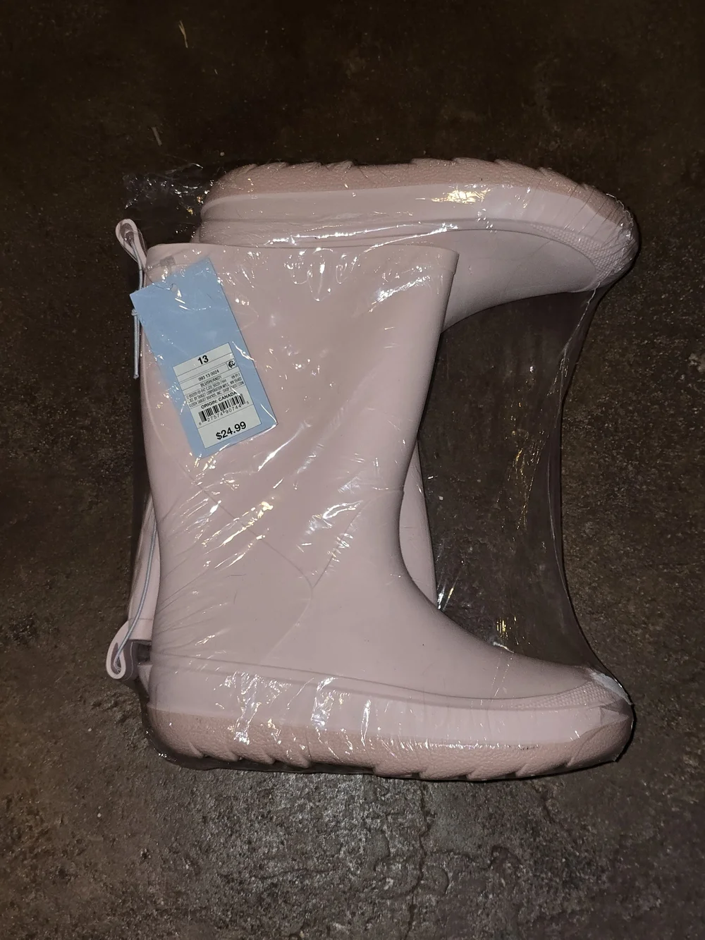 Cat & Jack Andy Rain Boots Blush Pink Kids Size 13 NWT Waterproof